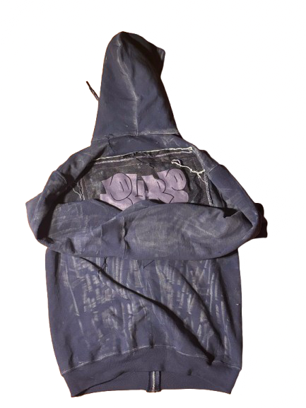 diy purp zip-up